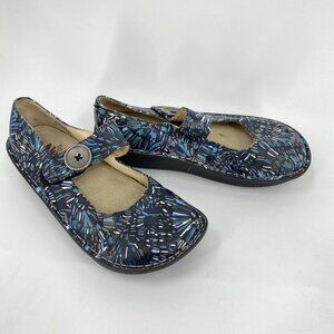 Alegria Paloma Mary Jane Comfort Shoes Blue Firework PAL-398 Womens 37 7.5
